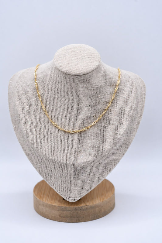 Collier Infini Incurvé plaqué or