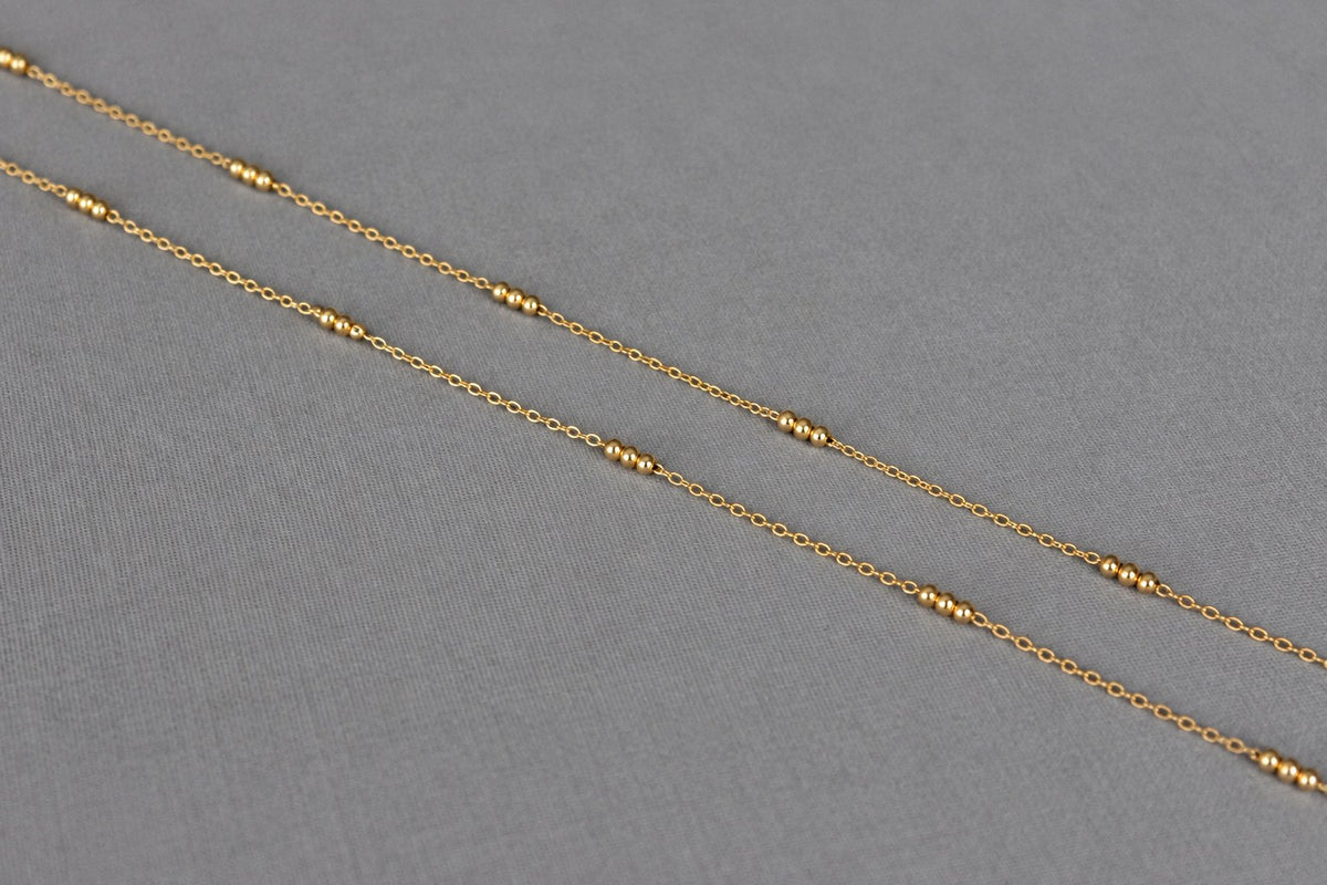 Collier Trois billes plaqué or