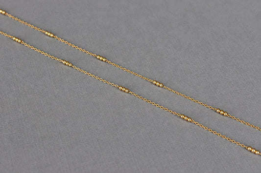 Collier Trois billes plaqué or