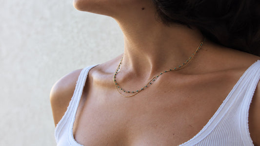 Collier Turquoise plaqué or