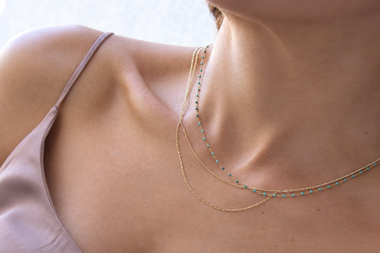 Collier Turquoise plaqué or